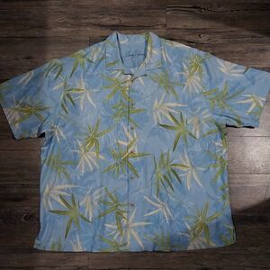 Tommy Bahama Mens Silk Shirt Short Sleeve Size 3XB Hawaiian Poker Shirt Bamboo